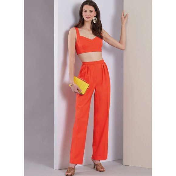 Vogue Patterns V1961 Misses Top Skirt Pants Sewing Pattern Sizes 14-22 - Picture 6 of 7